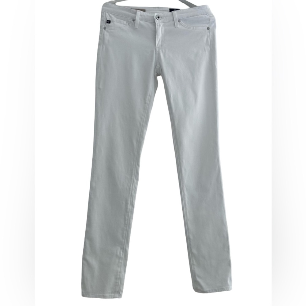 AG THE STILT Women’s White Gigarette Leg Super Soft Jeans 25R